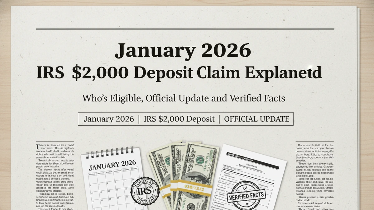 January 2026 IRS $2,000 Deposit Claim Explained